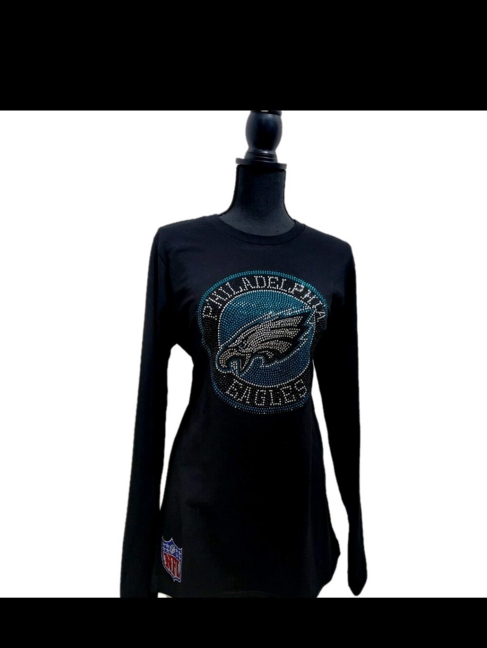 Philadelphia Eagles Rhinestone Long Sleeve-Shirt - Picture 5 of 5
